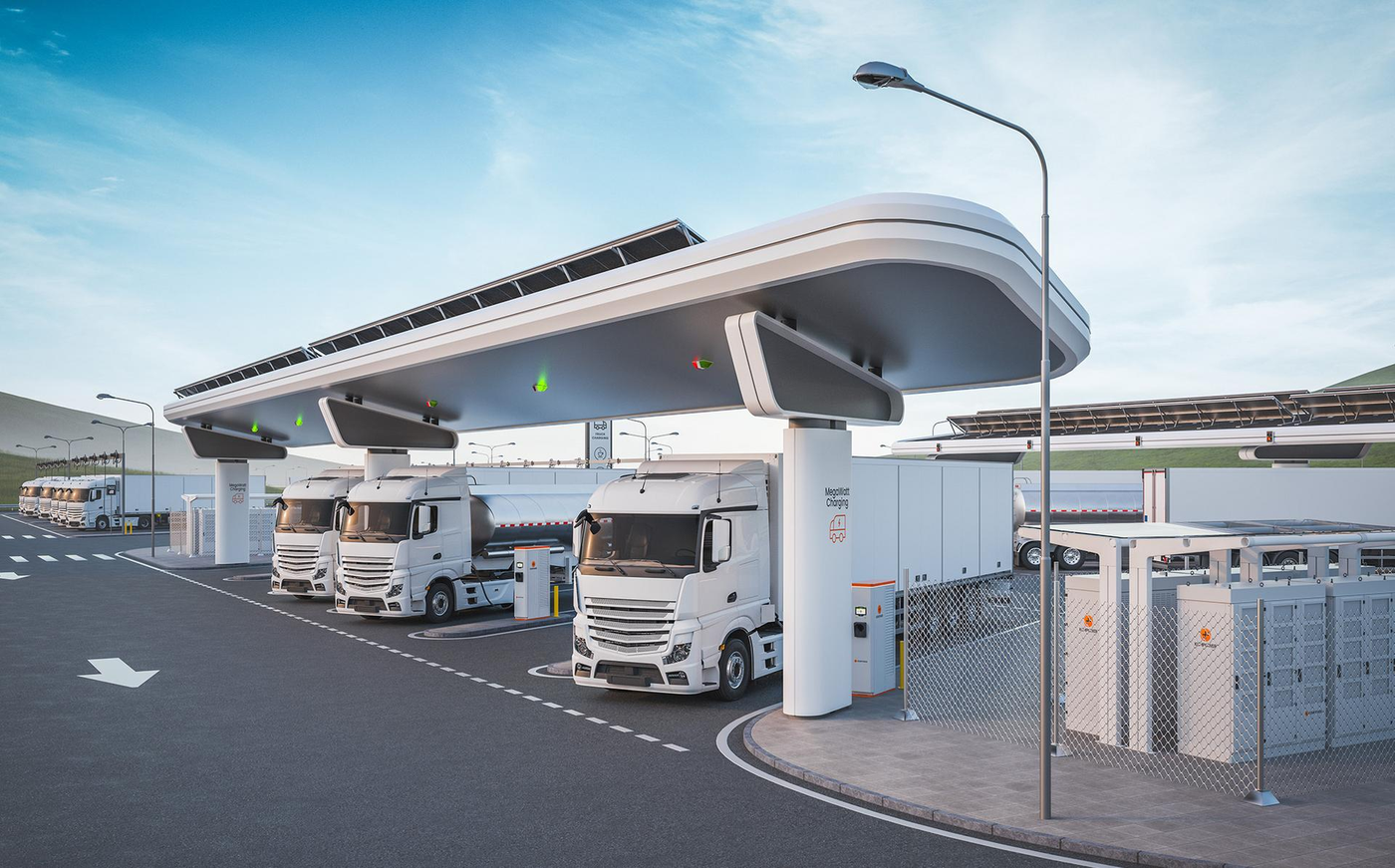 BP Pulse plans first 1 MW truck charger at Ashford International Truckstop — up to 20 MCS points